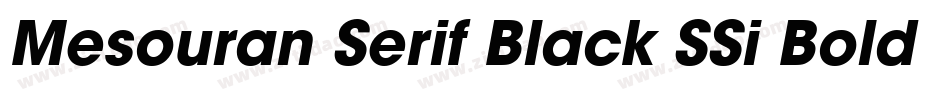 Mesouran Serif Black SSi Bold Italic字体转换